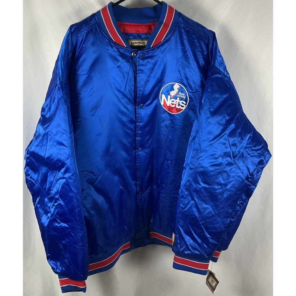 New Jersey Nets Men's 3XL  Hardwood Classics Satin Jacket G-III Carl Banks NBA